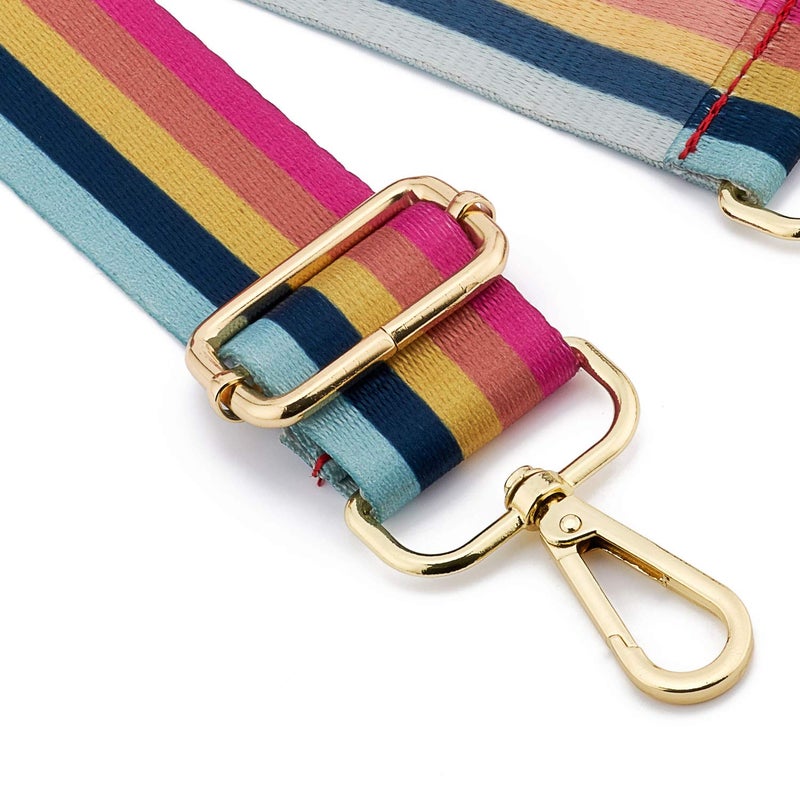 ZOOEASS Wide Shoulder Strap Adjustable Replacement Belt Guitar Style Crossbody Bag Handbag Strap Multicolor Canvas Straps(Wide:1.4in) (rainbow2) - Image 3